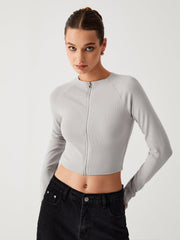 Coffee Run Crop Long Sleeve Shirt