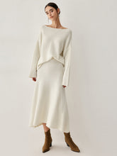 Oversized Sweater Two Piece Skirt Set