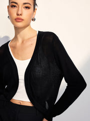 Bat Sleeve Hollow Cardigan