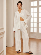 Minimalist Plisse Wide Leg Pants