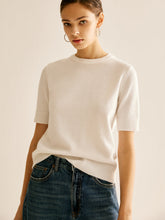 Crew Neck Plain Knit Top