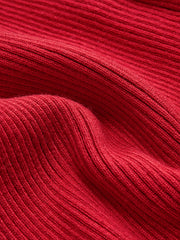 Ribbed Tie Neck Sweater Vest