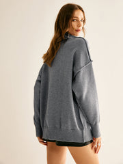 Ribbed Turtleneck Knit Top