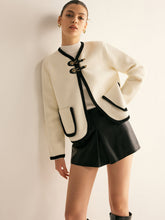 Contrast Binding Tweed Jacket