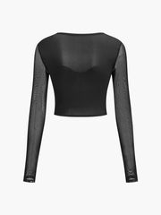 Sweetheart Skinny Sheer Mesh Top