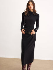 Minimalist Belted Jersey Dress