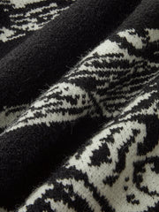Vintage Printed Oversize Knit Outwear