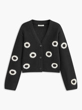 Contrast Binding Button Short Cardigan
