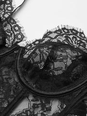 Sheer Lace Crop Corset