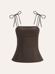 Tie Shoulder Corset Top