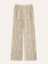 Semi-Sheer Elastic Mid-Waist Pants