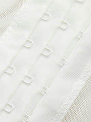 Semi-Sheer Embroidery Mesh Corset