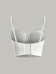Semi-Sheer Embroidered Floral Sweetheart Corset