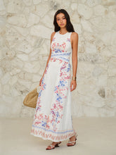 Sleeveless Floral Print Maxi Dress