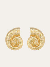 Golden Spiral Shell Earrings