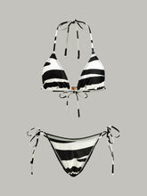 Striped Triangle Bikini Set