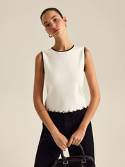 Contrasting Trim Tank Top
