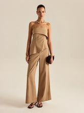 Asymmetrical Strapless Pants Set