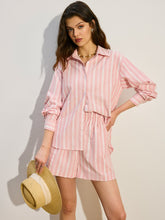 Oversized Striped Shorts Set