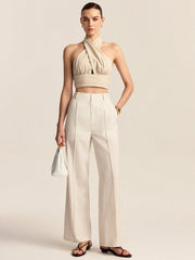 Tencel-Linen Blend Trousers