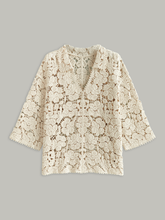 Semi-Sheer Floral Lace Top