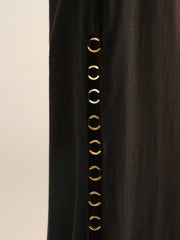 Metal Eyelet Detail Maxi Skirt