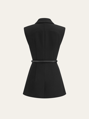Belted Cap Sleeve Vest