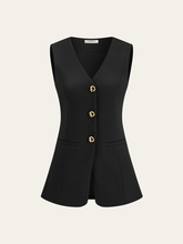 Metal Detail V-Neck Vest