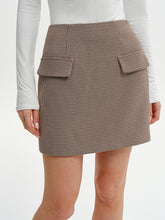 Houndstooth Decor Pocket Mini Skirt