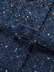 Metallic Button Tweed Jacket