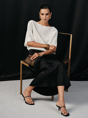 Semi-Sheer Batwing Sweater