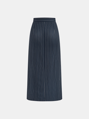 Hook-Eye Striped Top and Skirt Set