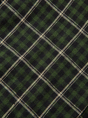 Cotton Pleated Plaid Mini Skirt