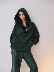 Oversized Buttoned Hoodie