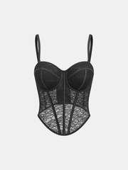 Lace Sheer Corset Top