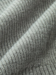 Crew Neck Zip-Up Knit Outerwear