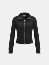 Convertible Collar Zip-Up Sweatshirt