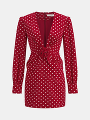 Polka Dot Rosette Top and Skirt Set