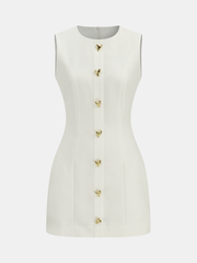 Metal Detail Sleeveless Mini Dress