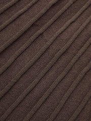 Textured Rib-Knit Mermaid Midi Skirt