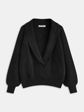 Shawl Collar Batwing Sleeve Knit Outerwear