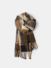 Plaid Fringed Winter Scarf