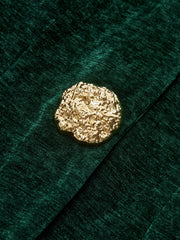 Metal Button Velvet Blazer