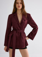 Minimal Belted Blazer