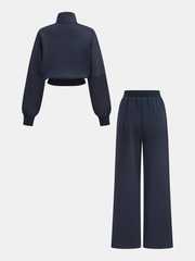 Quadruple Stripe Sweatshirt and Pants Set