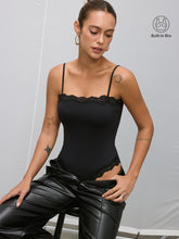 Bra-Free Lace Trim Cami Bodysuit