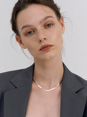 Silver Snake Shape Necklace
