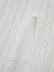 V-Neck Slit Knit Top