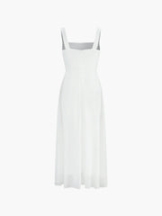Semi-Sheer Cami Long Dress