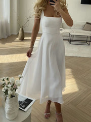 Semi-Sheer Cami Long Dress